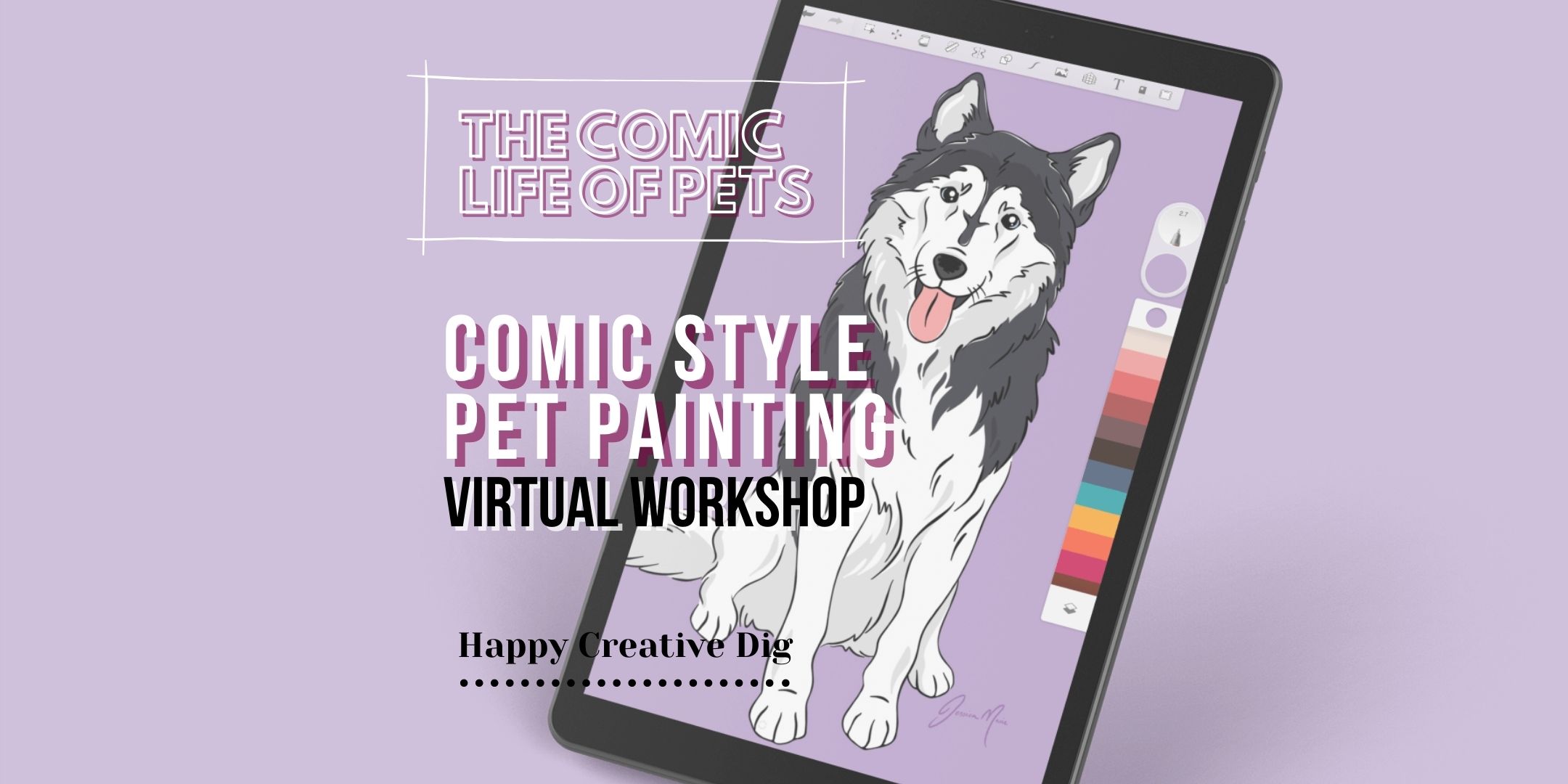 Virtual Teen Artist Workshop: Acrylic Pet Portraits - Sid